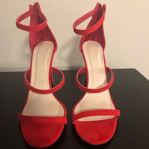Red Strappy Heels
